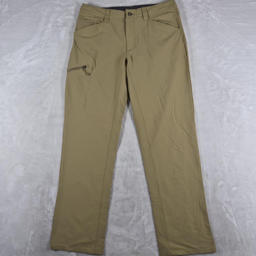 Patagonia Quandary Pants Men's 33x32 Beige Straight Zip Pocket Hiking 55181